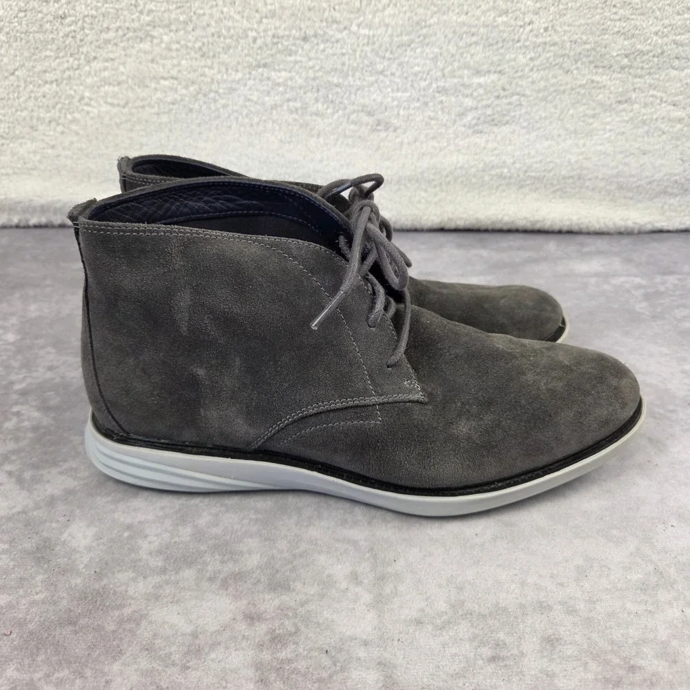 Cole Haan GrandEvolution Mens Grey Suede Chukka Boots C25586 Size 10M